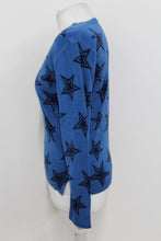 Load image into Gallery viewer, M&S Ladies Navy Blue V Neck Long Sleeve Star Print Jumper UK8 NEW RRP17.5