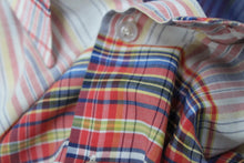 Load image into Gallery viewer, Ladies Pink & Red Collared Long Sleeve Button Up Striped Pattern Shirt XS