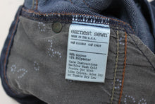 Load image into Gallery viewer, EARNEST SEWN Ladies Blue Zip Fly Cotton Blend Cropped Denim Jeans W24 L27