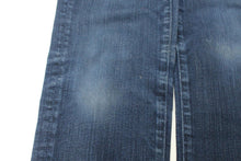 Load image into Gallery viewer, EARNEST SEWN Ladies Blue Zip Fly Cotton Blend Cropped Denim Jeans W24 L27