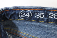 Load image into Gallery viewer, EARNEST SEWN Ladies Harlan 18 Blue Zip Fly Cotton Blend Denim Jeans W24 L25