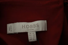 Load image into Gallery viewer, HOBBS Ladies Burgundy Crew Neck Bell 3/4 Sleeved Relaxed Juliana Top UK12 NEW