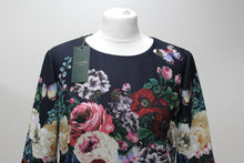 Load image into Gallery viewer, HOBBS Ladies Anoushka Navy Blue Multi Floral 3/4 Sleeve Shift Dress UK10 NEW