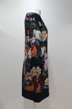 Load image into Gallery viewer, HOBBS Ladies Anoushka Navy Blue Multi Floral 3/4 Sleeve Shift Dress UK10 NEW