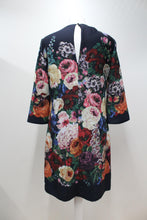 Load image into Gallery viewer, HOBBS Ladies Anoushka Navy Blue Multi Floral 3/4 Sleeve Shift Dress UK10 NEW