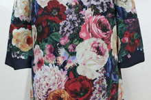 Load image into Gallery viewer, HOBBS Ladies Anoushka Navy Blue Multi Floral 3/4 Sleeve Shift Dress UK10 NEW