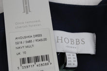 Load image into Gallery viewer, HOBBS Ladies Anoushka Navy Blue Multi Floral 3/4 Sleeve Shift Dress UK10 NEW