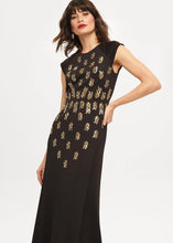 Load image into Gallery viewer, Phase Eight Kiera Beaded Maxi Maxi Dress Black/Gold Size UK8 RRP325
