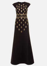 Load image into Gallery viewer, Phase Eight Kiera Beaded Maxi Maxi Dress Black/Gold Size UK8 RRP325