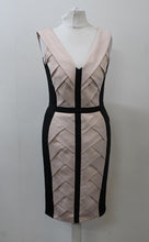 Load image into Gallery viewer, PHASE EIGHT Ladies Carly Sleeveless Weave Dress Black/Cameo Pink UK8 BNWT RRP140