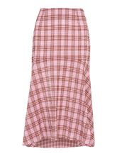 Load image into Gallery viewer, WHISTLES Ladies Pink/Multi Midi Length Check Seersucker Skirt RRP139 UK4 NEW