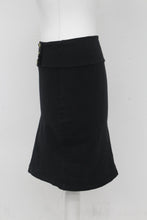 Load image into Gallery viewer, DIVIDED BY H&M Ladies Black Cotton Blend Button Fastened Pencil Skirt UK10