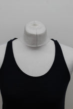 Load image into Gallery viewer, M&S Ladies Navy Blue Linen Blend Scoop Neck Sleeveless Vest UK10 RRP12.50 NEW