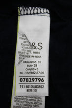 Load image into Gallery viewer, M&S Ladies Navy Blue Linen Blend Scoop Neck Sleeveless Vest UK10 RRP12.50 NEW