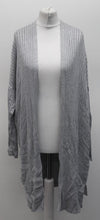 Load image into Gallery viewer, M&S Marks & Spencer Ladies Grey Long Sleeve Ribbed Cardigan Size M RRP19.5 NEW