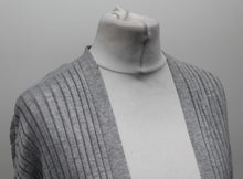 Load image into Gallery viewer, M&S Marks & Spencer Ladies Grey Long Sleeve Ribbed Cardigan Size M RRP19.5 NEW