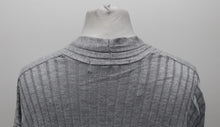 Load image into Gallery viewer, M&S Marks & Spencer Ladies Grey Long Sleeve Ribbed Cardigan Size M RRP19.5 NEW