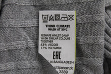 Load image into Gallery viewer, M&S Marks & Spencer Ladies Grey Long Sleeve Ribbed Cardigan Size M RRP19.5 NEW