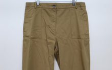 Load image into Gallery viewer, M&S Ladies Camel Beige Cotton Wide Utility Long Leg Trousers UK16 RRP19.50 NEW
