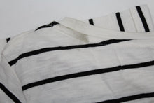 Load image into Gallery viewer, M&S Ladies Ivory & Black Striped Poppy Long Sleeve Blouse Top UK8 RRP25 NEW