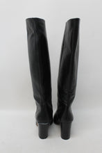 Load image into Gallery viewer, ATP ATELIER Ladies Gaeta 85 Black Leather Knee High Boots EU38 UK5 RRP625