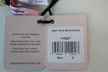 Load image into Gallery viewer, AGENT PROVOCATEUR Ladies Mazzy1 Black White Bikini Swimwear Bra Top 2 UK8 NEW