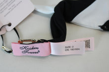 Load image into Gallery viewer, AGENT PROVOCATEUR Ladies Mazzy1 Black White Bikini Swimwear Bra Top 2 UK8 NEW