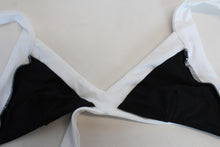 Load image into Gallery viewer, AGENT PROVOCATEUR Ladies Mazzy1 Black White Bikini Swimwear Bra Top 2 UK8 NEW