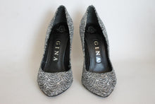 Load image into Gallery viewer, GINA Ladies Silver Glitter High Heel Pumps Shoes UK3.5 EU36.5
