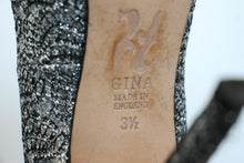 Load image into Gallery viewer, GINA Ladies Silver Glitter High Heel Pumps Shoes UK3.5 EU36.5