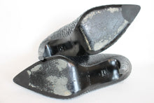 Load image into Gallery viewer, L.K. BENNETT BLACK RIBBON Ladies Black Leather Extra High Pumps Shoes UK7 EU40