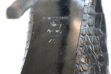 Load image into Gallery viewer, L.K. BENNETT BLACK RIBBON Ladies Black Leather Extra High Pumps Shoes UK7 EU40