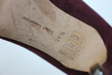 Load image into Gallery viewer, RUPERT SANDERSON Ladies Burgundy Suede Heeled Round Toe Pumps Shoes UK3.5 EU36.5