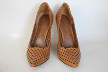 Load image into Gallery viewer, JEAN-MICHEL CAZABAT Ladies Brown Leather Wedge Heel Pumps Shoes UK5 EU38