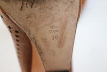 Load image into Gallery viewer, JEAN-MICHEL CAZABAT Ladies Brown Leather Wedge Heel Pumps Shoes UK5 EU38