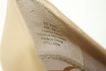 Load image into Gallery viewer, SAM EDELMAN Ladies Natural Leather Block Heel Round Toe Pumps Shoes UK5 EU38