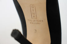Load image into Gallery viewer, GINA Ladies Black Velvet High Heel Round Toe Pumps Shoes UK3 EU36