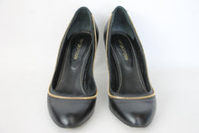 Load image into Gallery viewer, SERGIO ROSSI Ladies Black Leather Zip Detail High Heel Pumps Shoes UK4 EU37