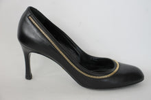 Load image into Gallery viewer, SERGIO ROSSI Ladies Black Leather Zip Detail High Heel Pumps Shoes UK4 EU37