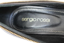 Load image into Gallery viewer, SERGIO ROSSI Ladies Black Leather Zip Detail High Heel Pumps Shoes UK4 EU37