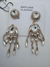 Load image into Gallery viewer, MARYJANE CLAVEROL Ladies Pamelita Gold Tone Crystal Earrings OS NEW RRP120