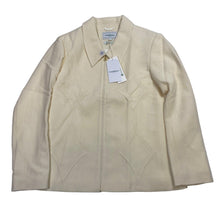 Load image into Gallery viewer, CASABLANCA DIAMOND ZIP MERINO WOOL JACKET - SIZE 50 - IVORY - DEFECT NEW