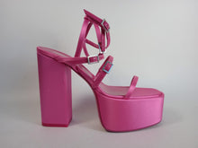 Load image into Gallery viewer, PARIS TEXAS Ladies Pink Satin Jessica Platform Sandals EU37 UK4 RRP515 NEW