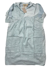 Load image into Gallery viewer, BY WALID Bibi Linen Crochet Blue Midi Dress XS NEW RRP 645