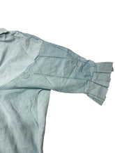 Load image into Gallery viewer, BY WALID Bibi Linen Crochet Blue Midi Dress XS NEW RRP 645