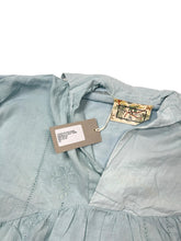 Load image into Gallery viewer, BY WALID Bibi Linen Crochet Blue Midi Dress XS NEW RRP 645