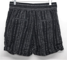 Load image into Gallery viewer, M&S Marks & Spencer Ladies Black Striped Tie Waist Shorts UK8 RRP19.5 NEW