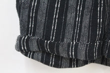 Load image into Gallery viewer, M&S Marks & Spencer Ladies Black Linen Blend Striped Shorts UK8 RRP19.5 NEW