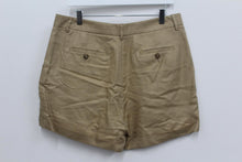 Load image into Gallery viewer, M&S Marks & Spencer Ladies Brown Linen Blend Shorts 6805U UK16 RRP35 NEW