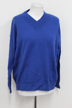 Load image into Gallery viewer, M&S Ladies Navy Blue V Neck Long Sleeve Sweater Jumper Medium NEW RRP19.5